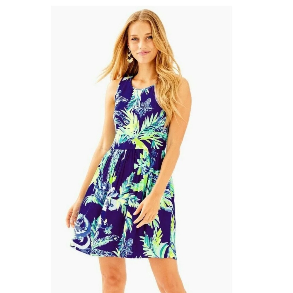 Lilly Pulitzer Kassia Dress in Twilight Blu Nest to Nothing